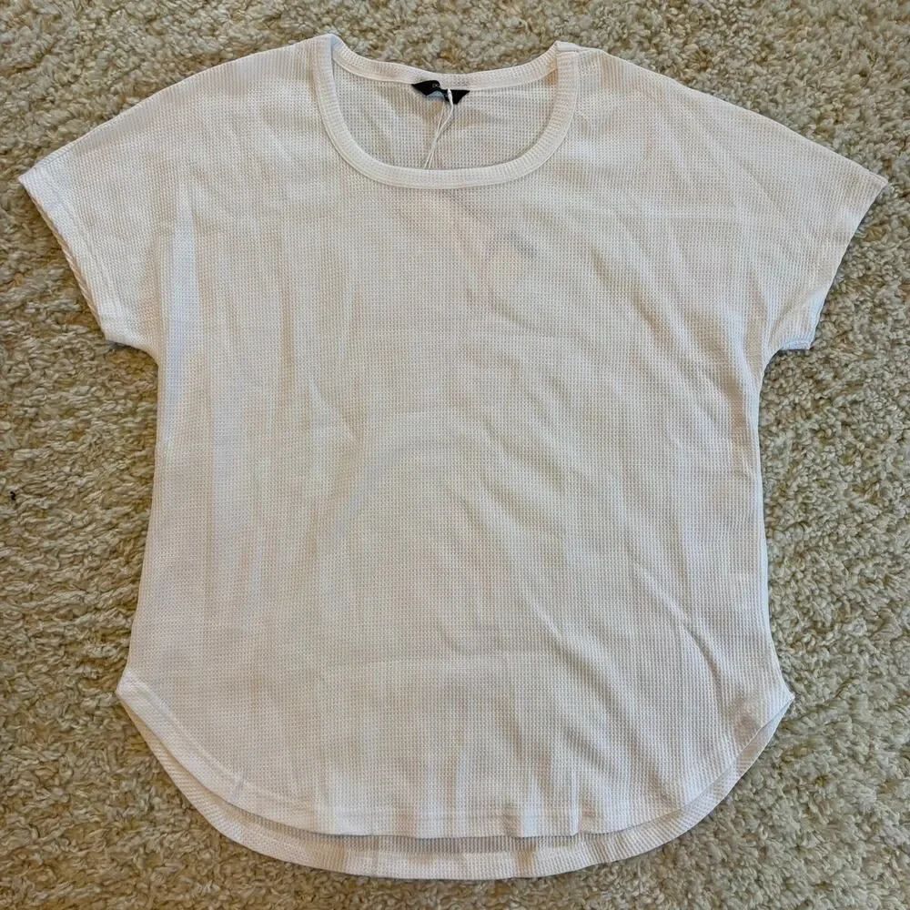Dokotoo Waffle Knit Tee White Large